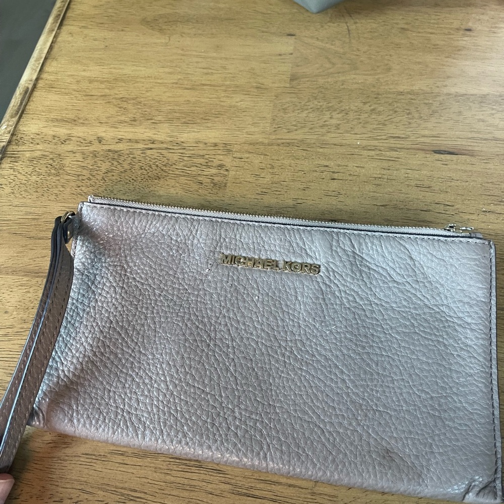 Michael Kors Silver Wristlet